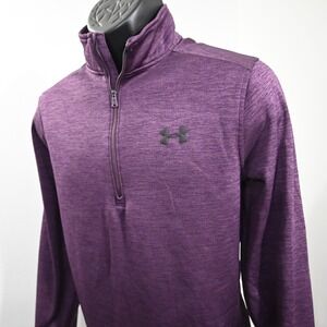 Under Armour Golf 1/4 Zip Fleece Jacket Mens Medium Purple‎ ColdGear Pullover